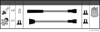 Комплект проводов зажигания HERTH+BUSS JAKOPARTS купить