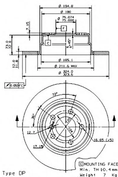 Тормозной диск COATED DISC LINE BREMBO купить