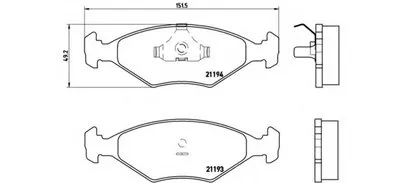 Комплект тормозных колодок, дисковый тормоз BREMBO купить