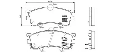 Комплект тормозных колодок, дисковый тормоз BREMBO купить
