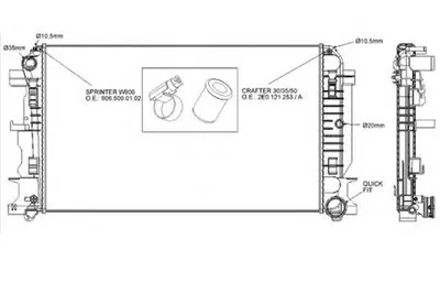 Радиатор, охлаждение двигателя AKS DASIS купить