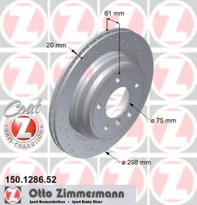 Тормозной диск SPORT BRAKE DISC COAT Z ZIMMERMANN купить