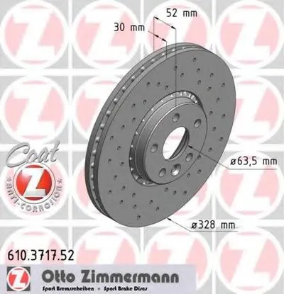Тормозной диск SPORT BRAKE DISC COAT Z ZIMMERMANN купить