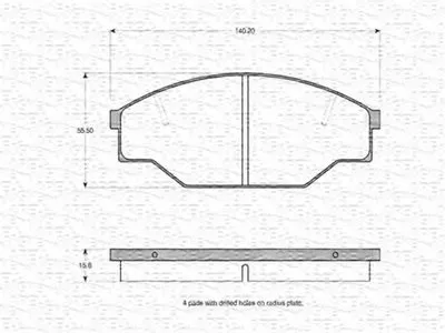 Комплект тормозных колодок, дисковый тормоз MAGNETI MARELLI купить