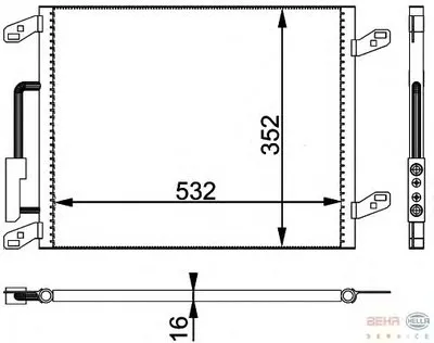 Конденсатор, кондиционер BEHR HELLA SERVICE купить