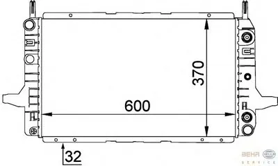 Радиатор, охлаждение двигателя BEHR HELLA SERVICE купить