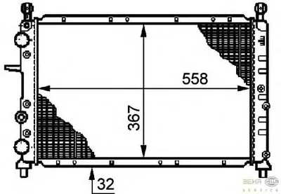 Радиатор, охлаждение двигателя BEHR HELLA SERVICE купить