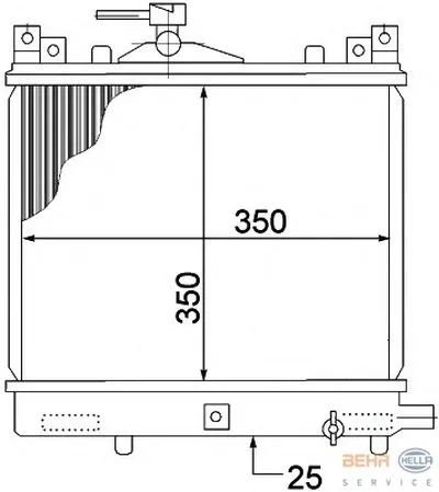 Радиатор, охлаждение двигателя BEHR HELLA SERVICE купить