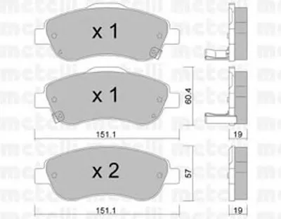 Комплект тормозных колодок, дисковый тормоз METELLI купить