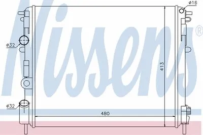 Радиатор, охлаждение двигателя NISSENS купить
