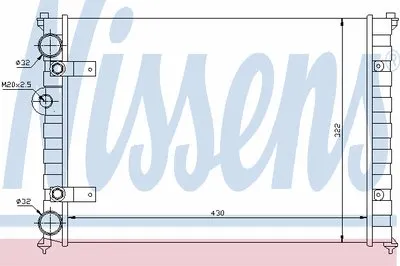 Радиатор, охлаждение двигателя NISSENS купить