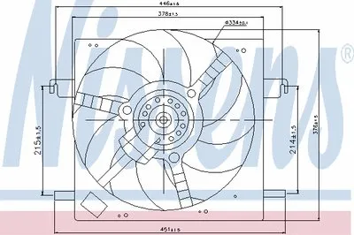 Вентилятор, охлаждение двигателя NISSENS купить
