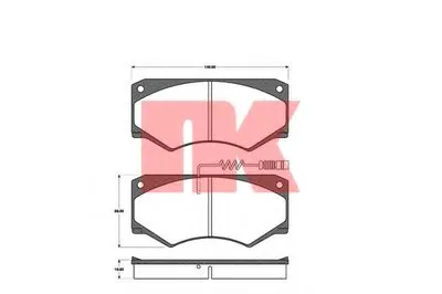 Комплект тормозных колодок, дисковый тормоз NK купить