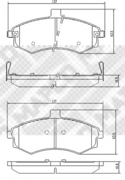 Комплект тормозных колодок, дисковый тормоз MAPCO купить
