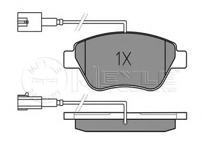Комплект тормозных колодок, дисковый тормоз MEYLE купить