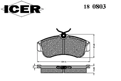 Комплект тормозных колодок, дисковый тормоз ICER купить