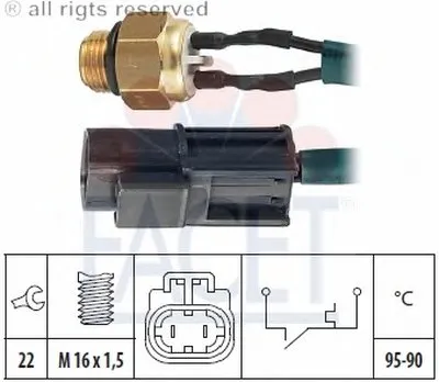 Термовыключатель, вентилятор радиатора FACET купить