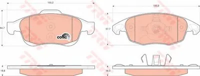 Комплект тормозных колодок, дисковый тормоз COTEC TRW купить