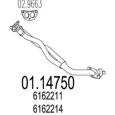 Труба выхлопного газа MTS купить