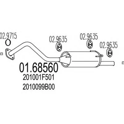 Глушитель выхлопных газов конечный MTS купить