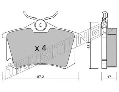 Комплект тормозных колодок, дисковый тормоз TRUSTING купить
