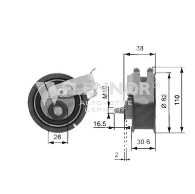 Натяжной ролик, ремень ГРМ FLENNOR купить