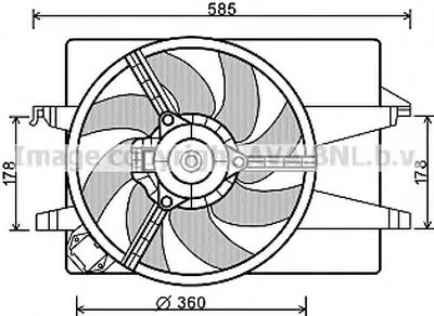 Вентилятор, охлаждение двигателя AVA QUALITY COOLING купить