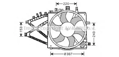 Вентилятор, охлаждение двигателя AVA QUALITY COOLING купить