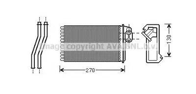 Теплообменник, отопление салона AVA QUALITY COOLING купить