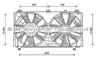 Вентилятор, охлаждение двигателя AVA QUALITY COOLING купить