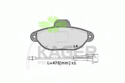 Комплект тормозных колодок, дисковый тормоз KAGER купить