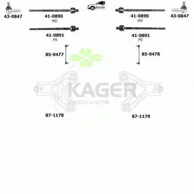 Подвеска колеса KAGER купить