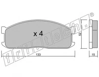 Комплект тормозных колодок, дисковый тормоз fri.tech. купить