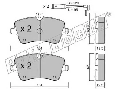 Комплект тормозных колодок, дисковый тормоз fri.tech. купить