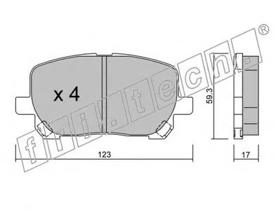 Комплект тормозных колодок, дисковый тормоз fri.tech. купить