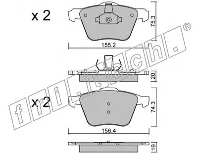 Комплект тормозных колодок, дисковый тормоз fri.tech. купить