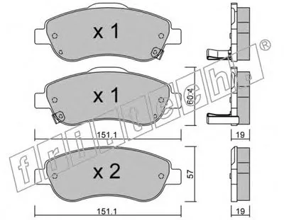 Комплект тормозных колодок, дисковый тормоз fri.tech. купить