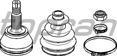 Шарнирный комплект, приводной вал TOPRAN купить