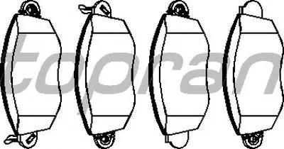 Комплект тормозных колодок, дисковый тормоз TOPRAN купить