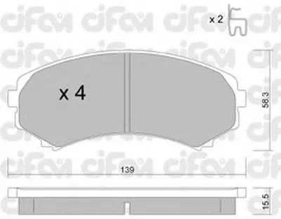 Комплект тормозных колодок, дисковый тормоз CIFAM купить