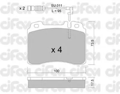 Комплект тормозных колодок, дисковый тормоз CIFAM купить