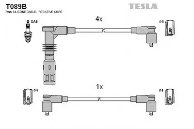 Комплект проводов зажигания alternative TESLA купить