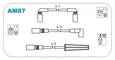 Комплект проводов зажигания JANMOR купить