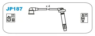 Комплект проводов зажигания JANMOR купить