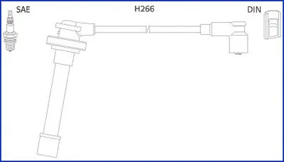 Комплект проводов зажигания Hueco HITACHI купить