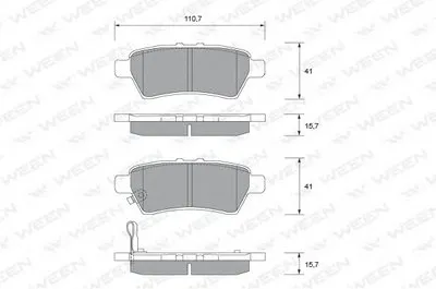 Комплект тормозных колодок, дисковый тормоз WEEN купить