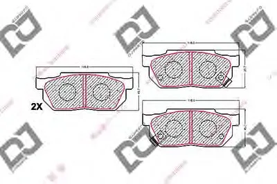 Комплект тормозных колодок, дисковый тормоз DJ PARTS купить