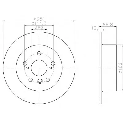 Тормозной диск PRO HELLA PAGID купить