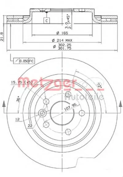Тормозной диск AP METZGER купить