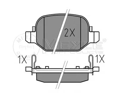 Комплект тормозных колодок, дисковый тормоз MEYLE купить
